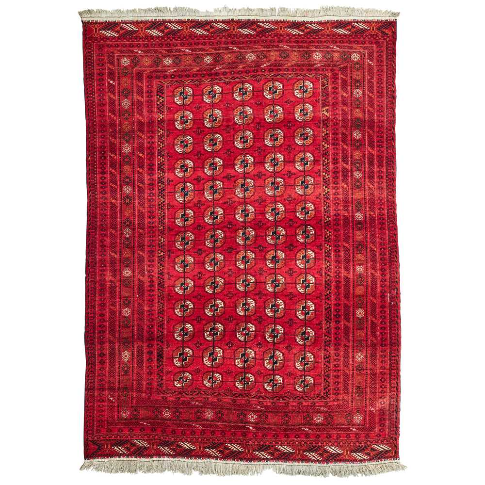 Appraisal: TEKKE CARPET TURKMENISTAN EARLY MID TH CENTURY the red field