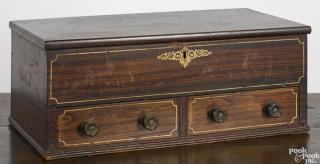 Appraisal: New England painted pine table top chest ca retaining its