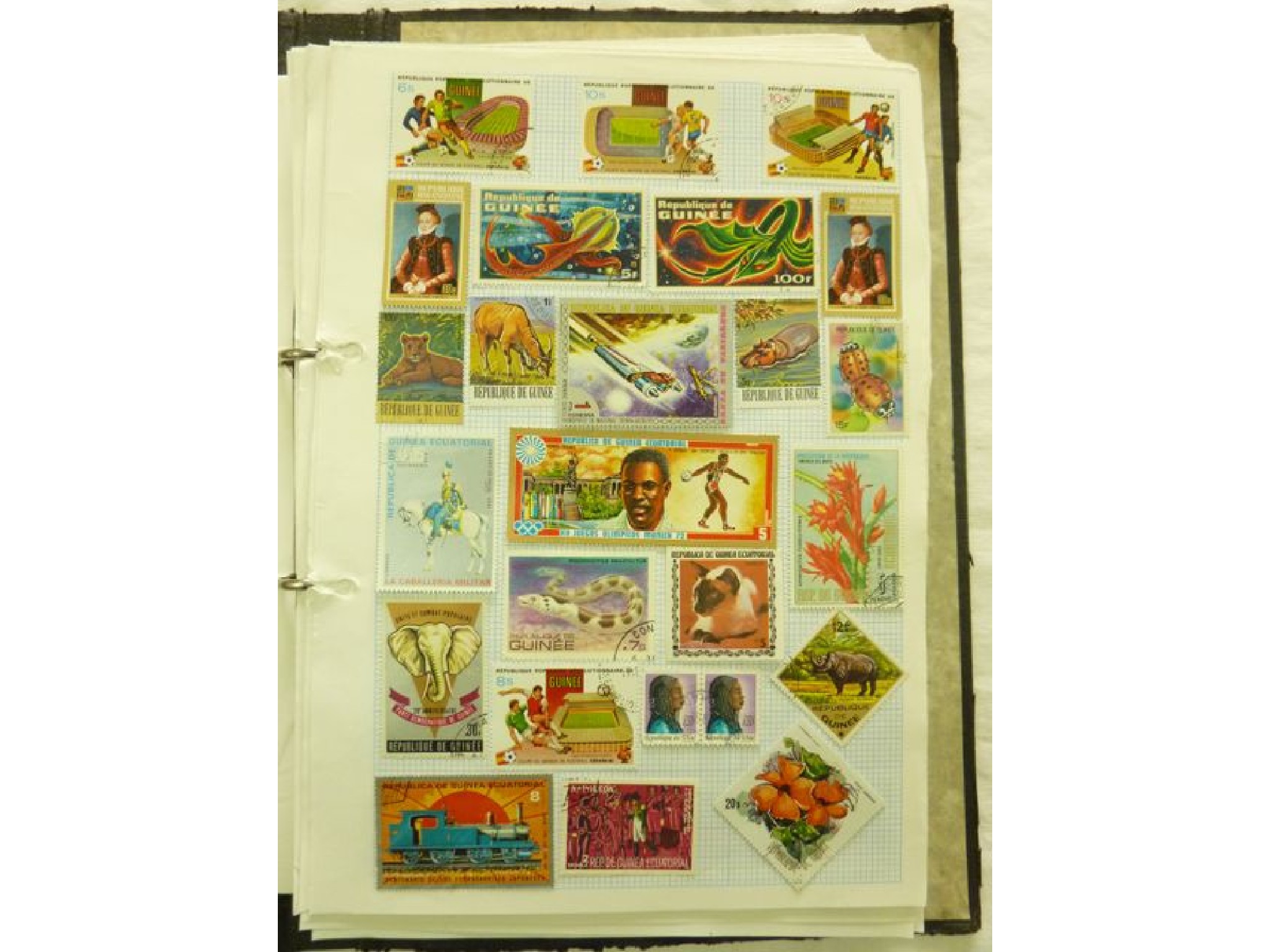 Appraisal: Seven stamp albums containing a worldwide assortment of stamps mainly