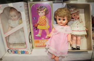 Appraisal: lot of Vintage plastic dolls including Baby First Step The