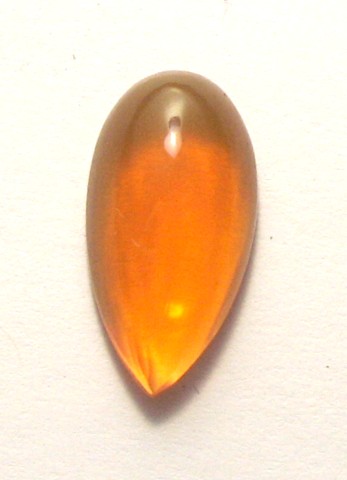 Appraisal: UNSET FIRE OPAL CABOCHON pear shaped and weighing cts