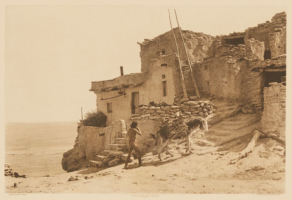 Appraisal: Roland W Reed The Wood Gatherer Hopi Photogavure Roland W