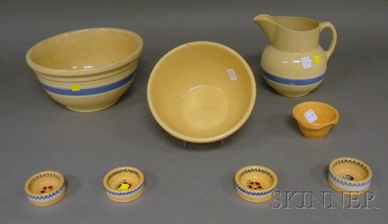 Appraisal: Group of Yellowware with a Small Planter set of two