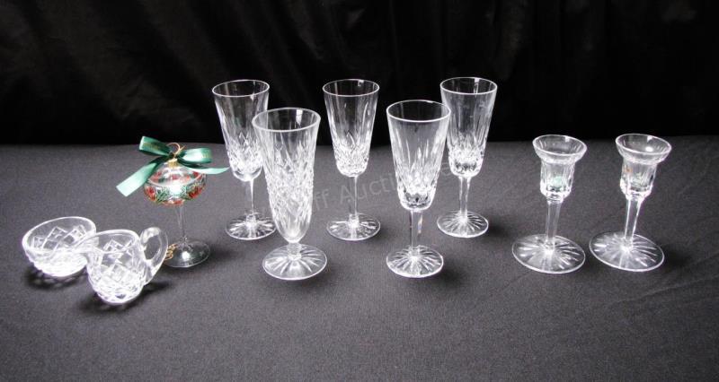 Appraisal: Group of Waterford Crystal including pair of candlesticks set of