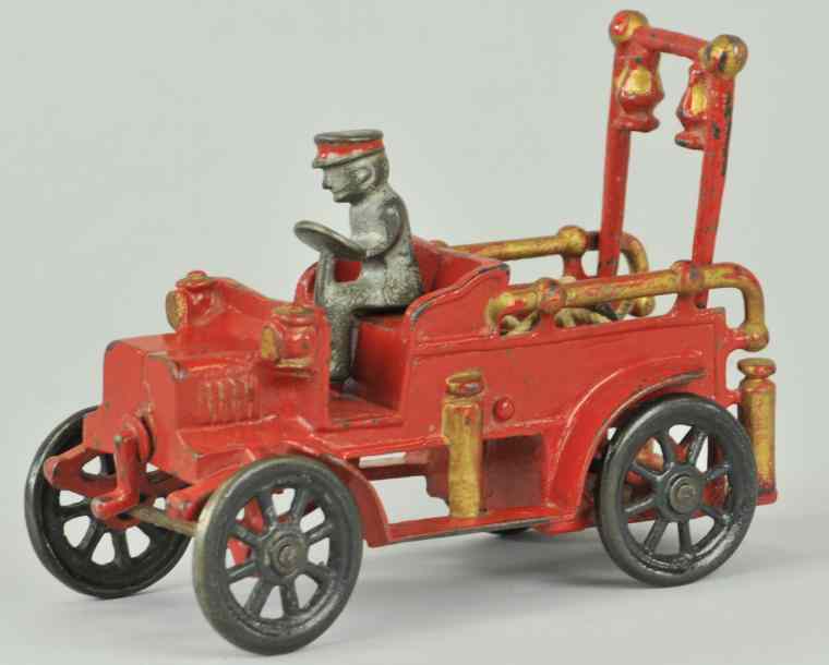 Appraisal: KENTON FIRE TRUCK Early cast iron example painted in red