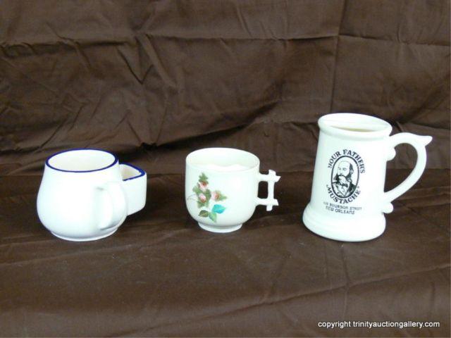 Appraisal: Gentleman's Mustache Cup Mug Lot - includes two vintage cups