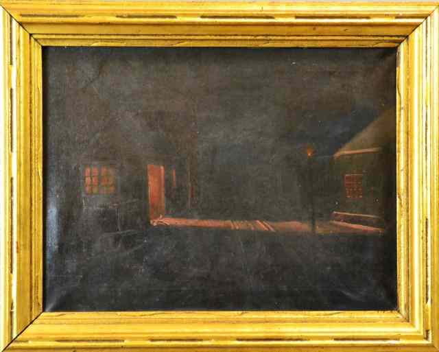 Appraisal: SVEND SVENDSEN NOCTURNAL OIL PAINTINGNightscape depicting light eminating from a