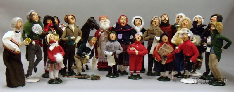 Appraisal: Twenty-two Byers' Choice Ltd Christmas Figures c ht to in