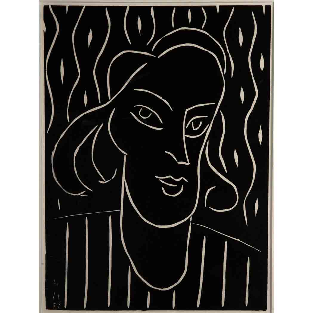 Appraisal: Henri Matisse TEENY DUTHUIT Linocut edition of x inches C