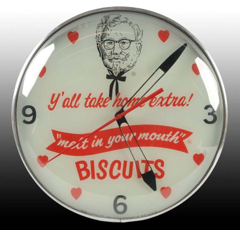 Appraisal: KFC Biscuits Electric Light-Up Clock Description Marked Pam Very clean