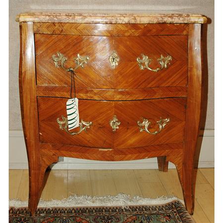 Appraisal: Transitional Louis XV XVI Style Walnut Bedside Cabinet Estimate -