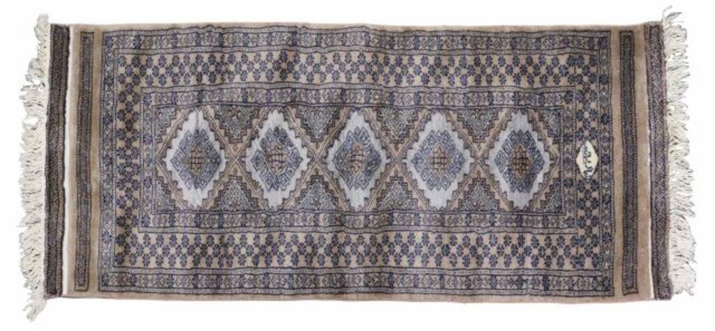 Appraisal: HAND-TIED PERSIAN BOKHARA RUG ' X ' Hand-tied Persian Bokhara