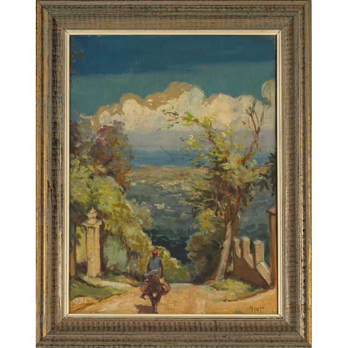 Appraisal: William Edouard Scott American - Haitian Landscape c oil on