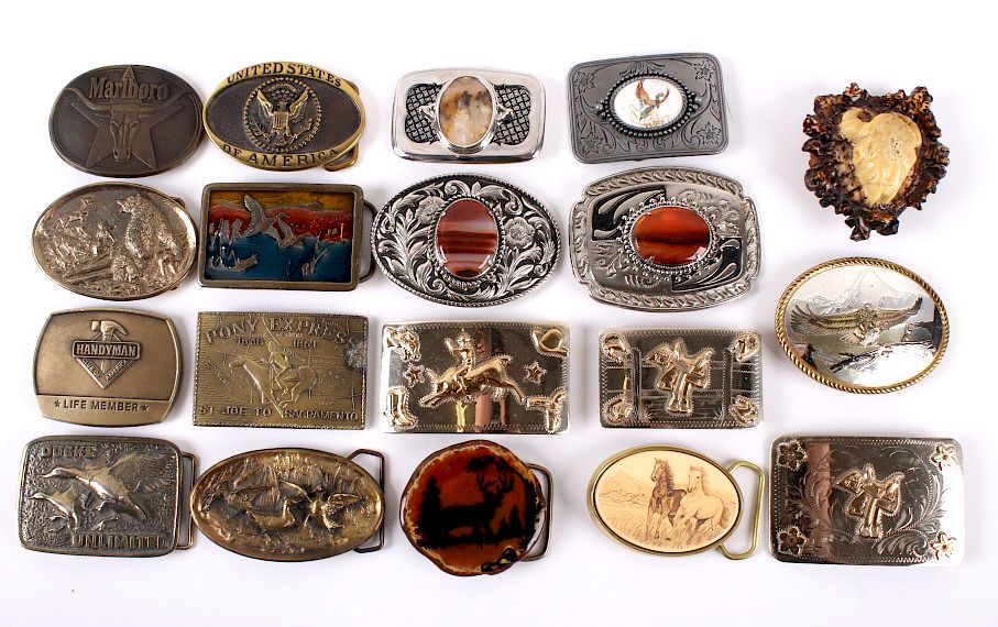 Appraisal: Collection of Western Belt Buckles For your consideration in this