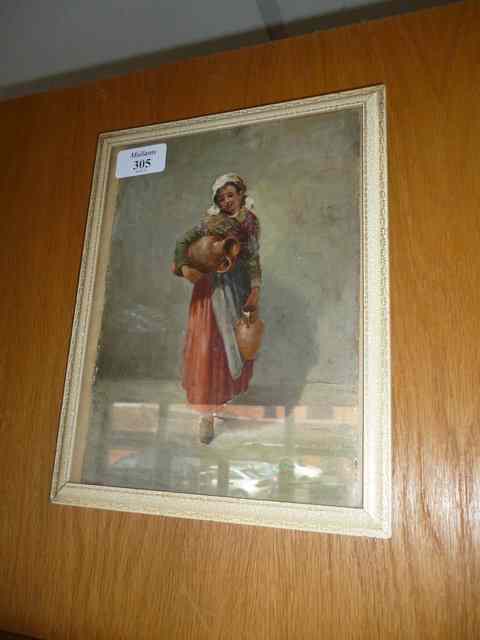 Appraisal: TH TH CENTURY ITALIAN SCHOOL - The water carrier oil