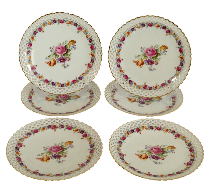 Appraisal: Set of Six Schumann 'Chateau Dresden' Dessert Plates Lot Set