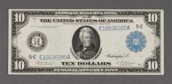 Appraisal: United States Currency Federal Reserve Note Blue Seal Series of