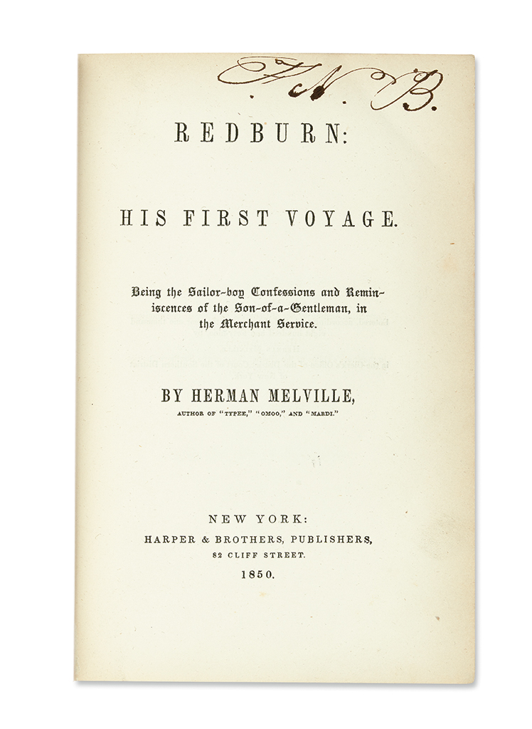 Appraisal: MELVILLE HERMAN Redburn His First Voyage vo original purple A