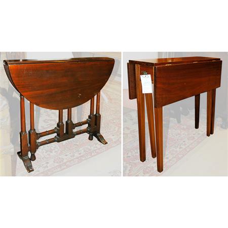 Appraisal: Regency Style Mahogany Tuck Table Together with a Mahogany Gate