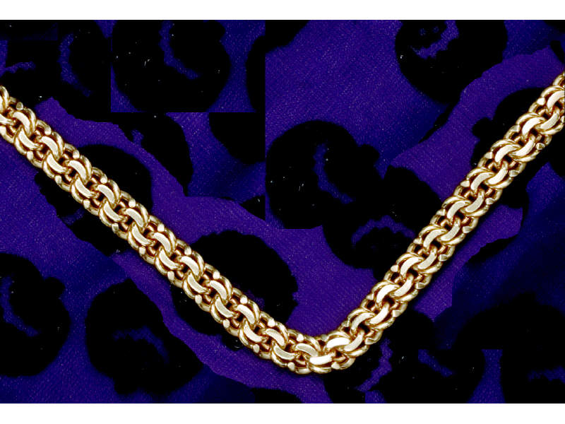 Appraisal: GOLD CHAIN k yellow gold fancy link chain approximately mm