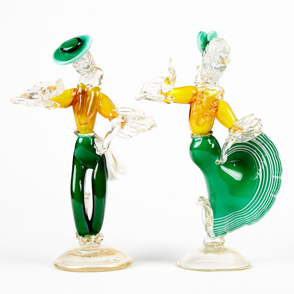 Appraisal: Mid-Century Modern Murano Italian Art Glass Dancing Couple Mid-century modern