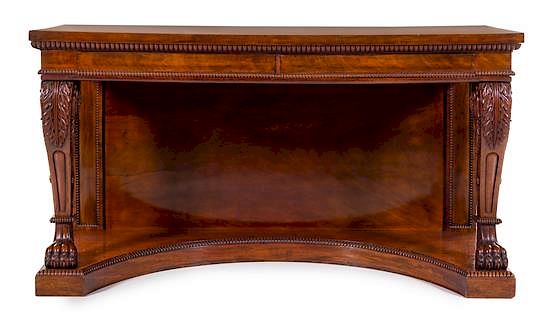 Appraisal: A Regency Mahogany Console Table Height x width x depth