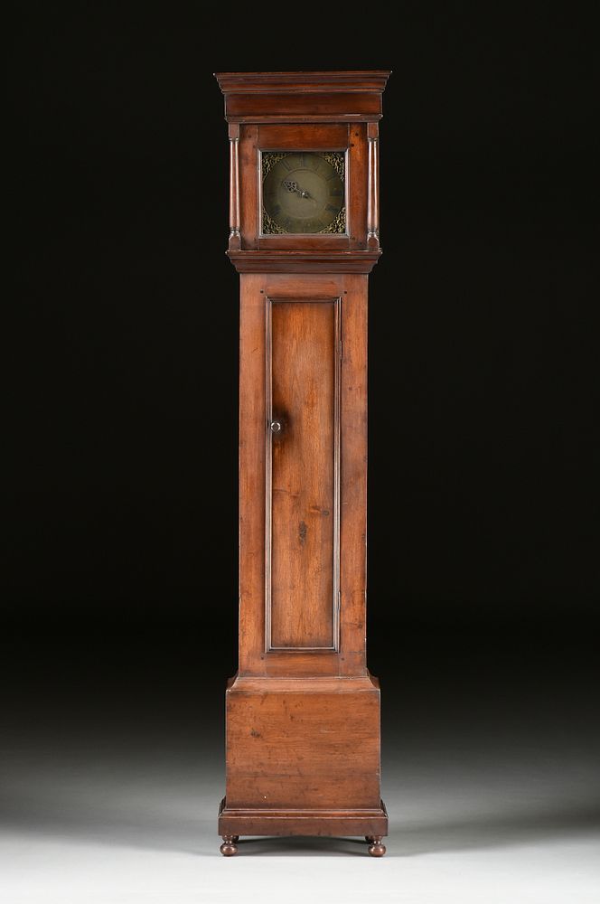 Appraisal: THE STRETCH-JUDSON FAMILY WALNUT TALL CASE CLOCK BY PETER STRETCH