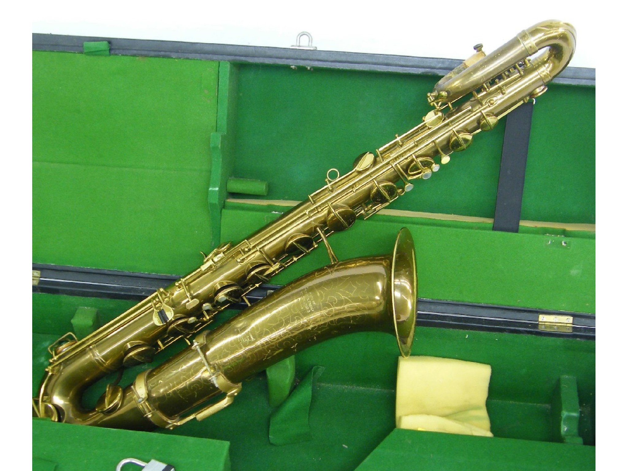 Appraisal: Baritone Professional model saxophone by and inscribed Lewin Freres London