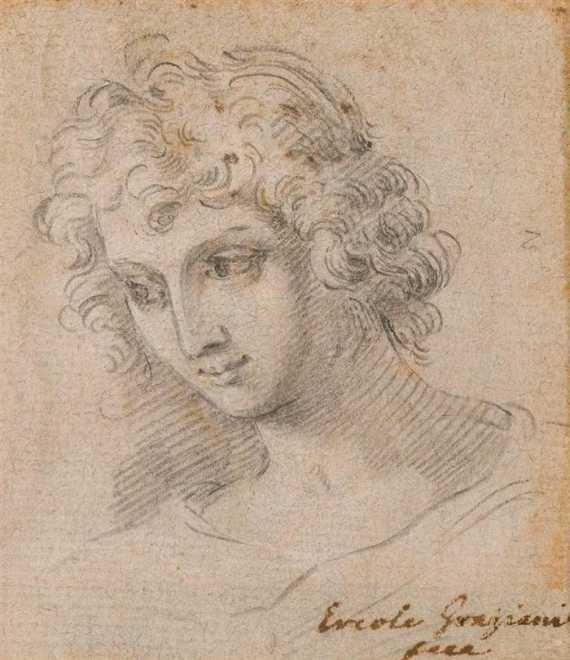 Appraisal: GRAZIANI ERCOLE the Younger Bologna attrib Head study of a