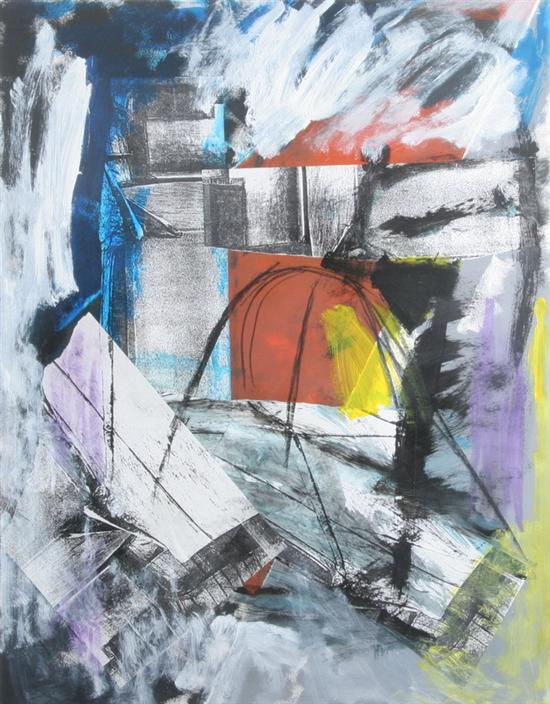 Appraisal: ALEX DE BOECK American th century ABSTRACT signed and dated