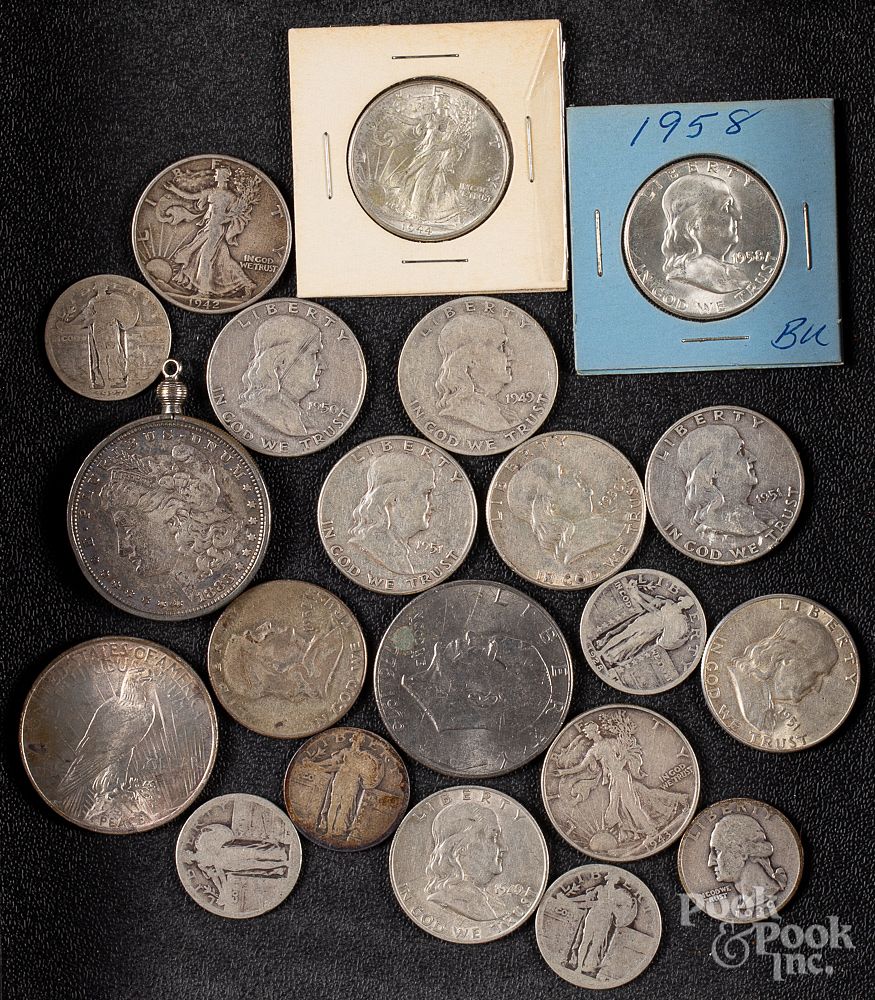 Appraisal: US silver coins etc US silver coins to include a