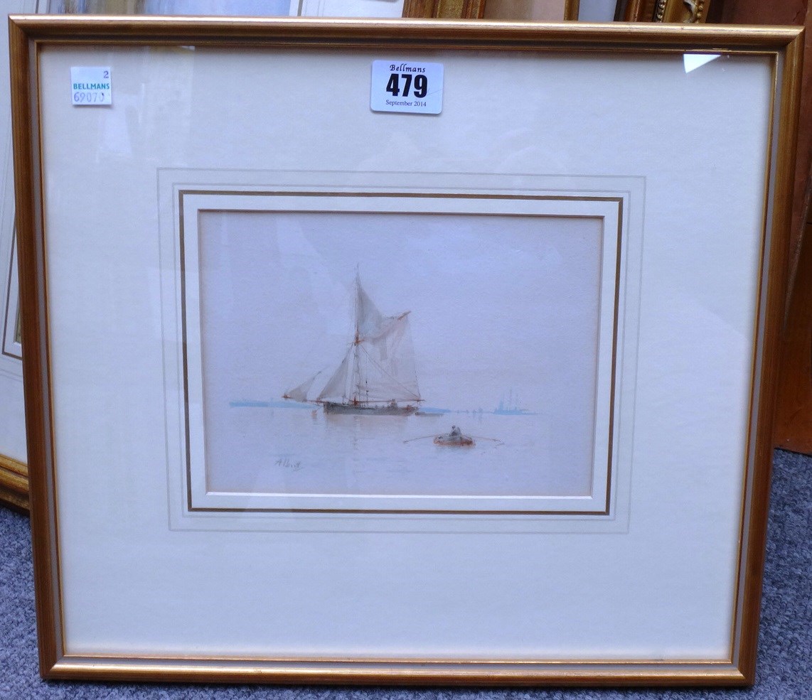 Appraisal: Albert Ernest Markes - Rowing out watercolour signed cm x