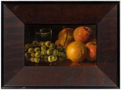 Appraisal: Benjamin Champney painting New Hampshire Massachusetts - still life apples