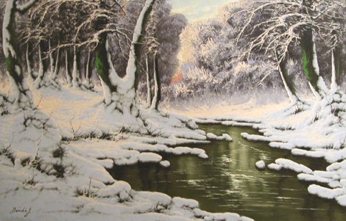 Appraisal: Artist Dande J th Century European Title Snowy Landscape and