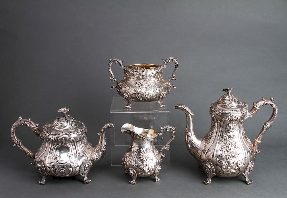 Appraisal: Robert Hennell III Silver Tea Coffee Svc th C Robert