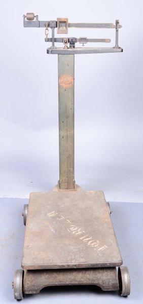 Appraisal: Fairbanks Morse Agricultural Platform Scale This balance beam scale features