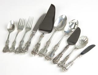 Appraisal: A partial set of Reed Barton sterling flatware Second half