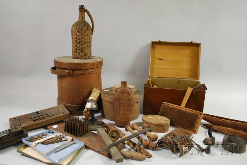 Appraisal: Lot of Mostly th Century Wooden Metal and Collectible Items