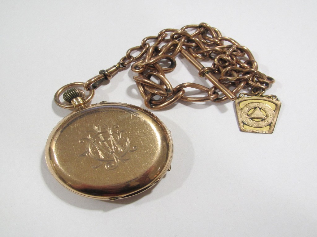 Appraisal: A nine carat gold cased full hunter pocket watch by