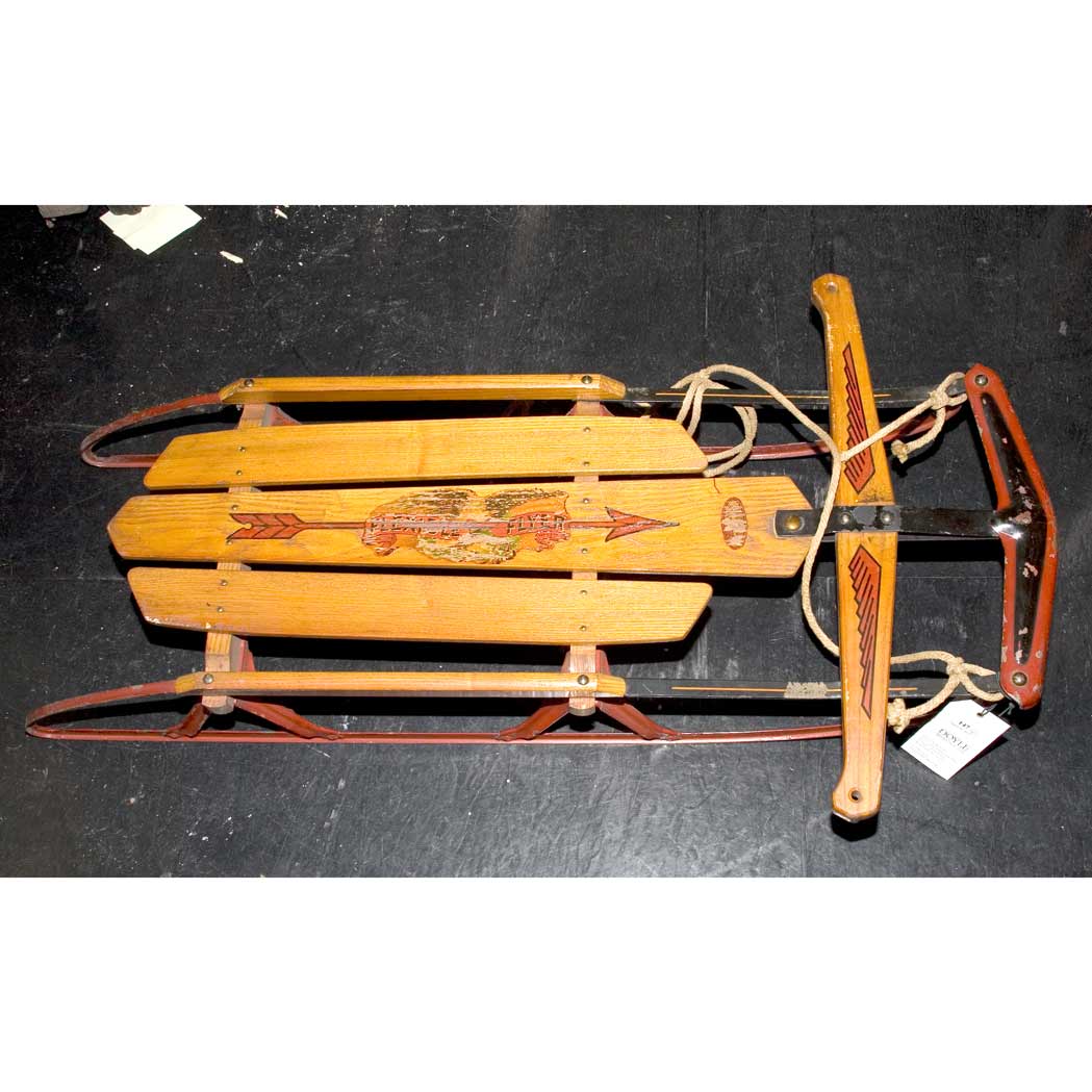 Appraisal: Two Painted Wood Sleds