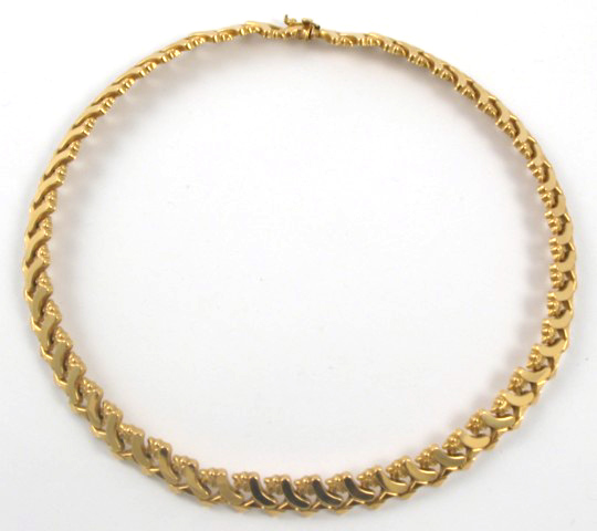 Appraisal: EIGHTEEN KARAT GOLD NECKLACE in length and weighing grams