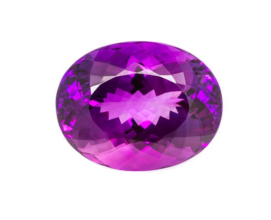 Appraisal: Sale Lot A Carat Oval Mixed Cut Amethyst measuring approximately