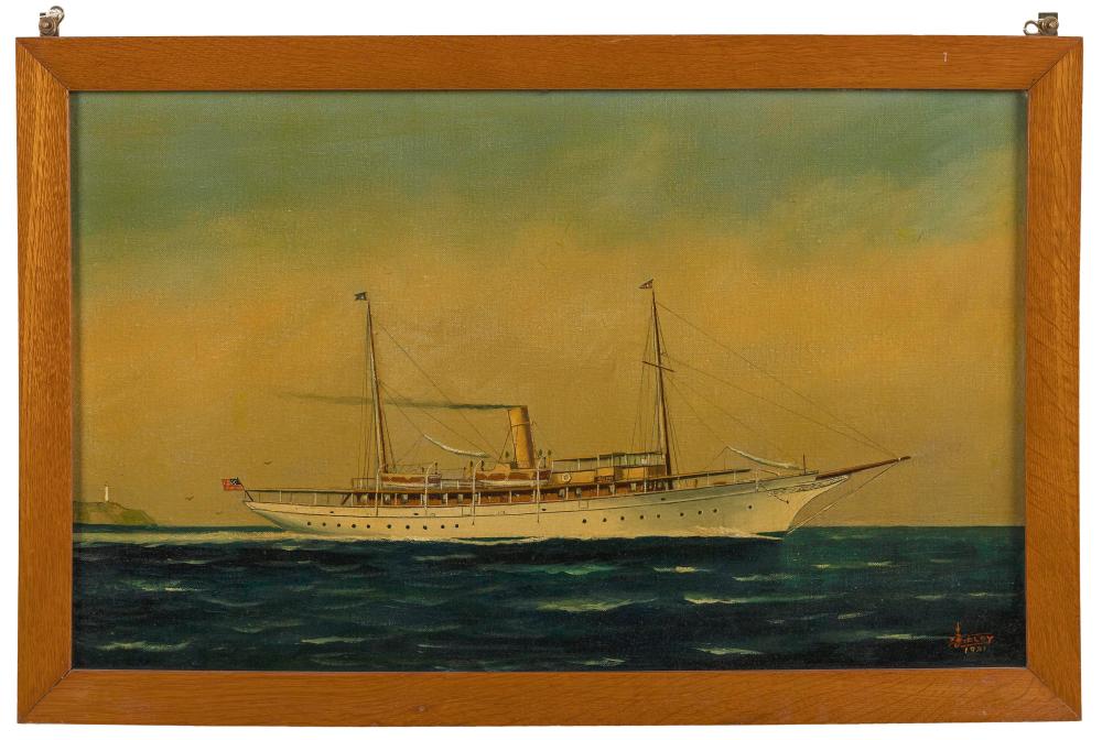 Appraisal: JOE SELBY FLORIDA - PORTRAIT OF A MOTOR YACHT OIL