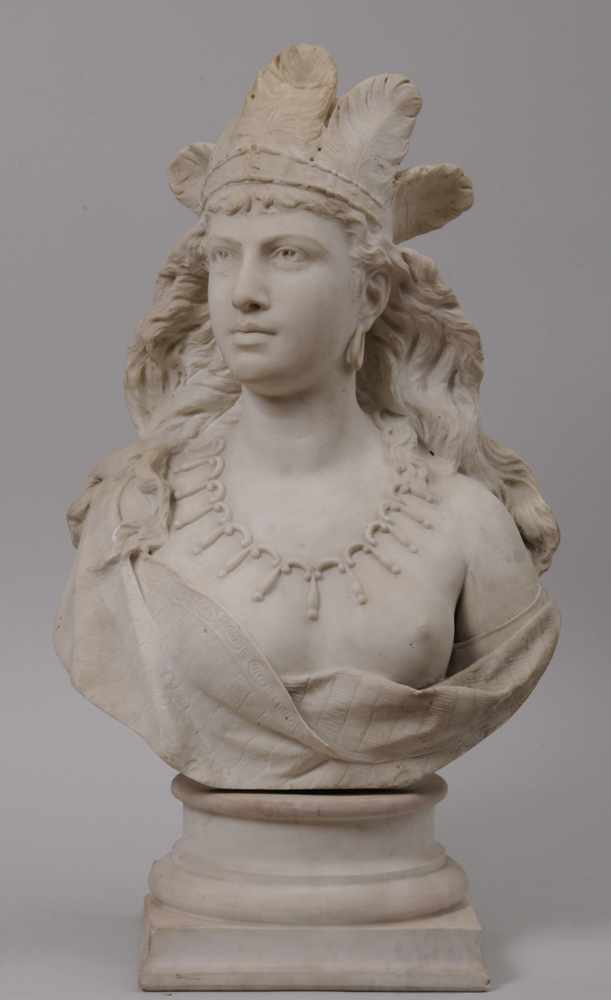 Appraisal: AMERICAN SCHOOL TH C BUST OF A WOMAN PERSONIFYING THE