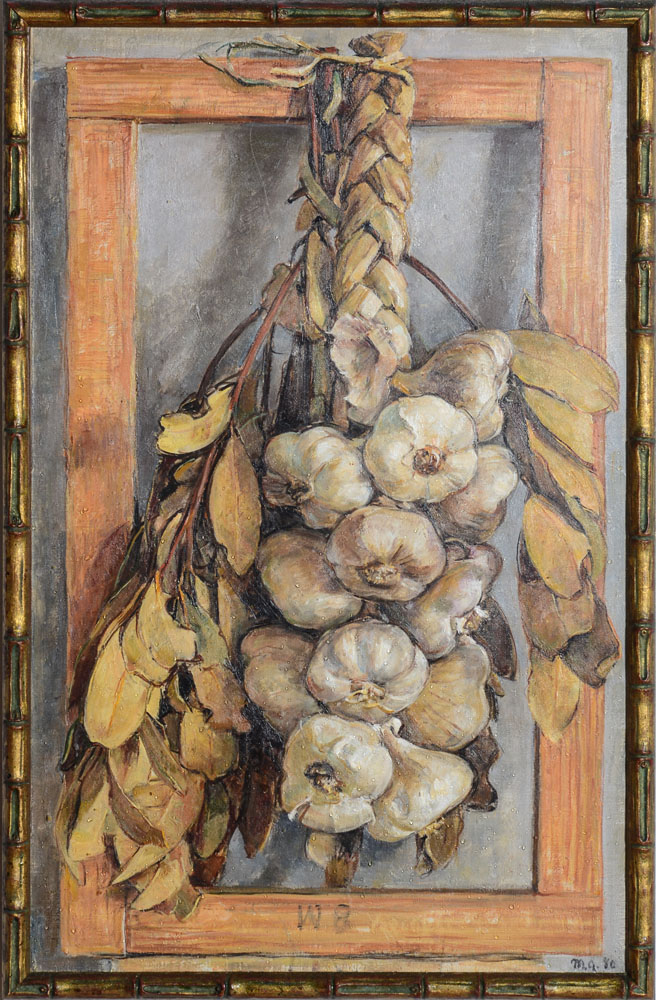 Appraisal: MAURICE GROSSER - GARLIC ON STRETCHER Oil on canvas signed