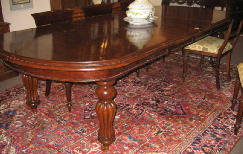 Appraisal: ENGLISH TH CENTURY MAHOGANY OVAL DINING TABLE Solid molded top