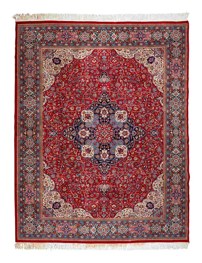 Appraisal: A Kashan Wool Rug A Kashan Wool Rug Second Half