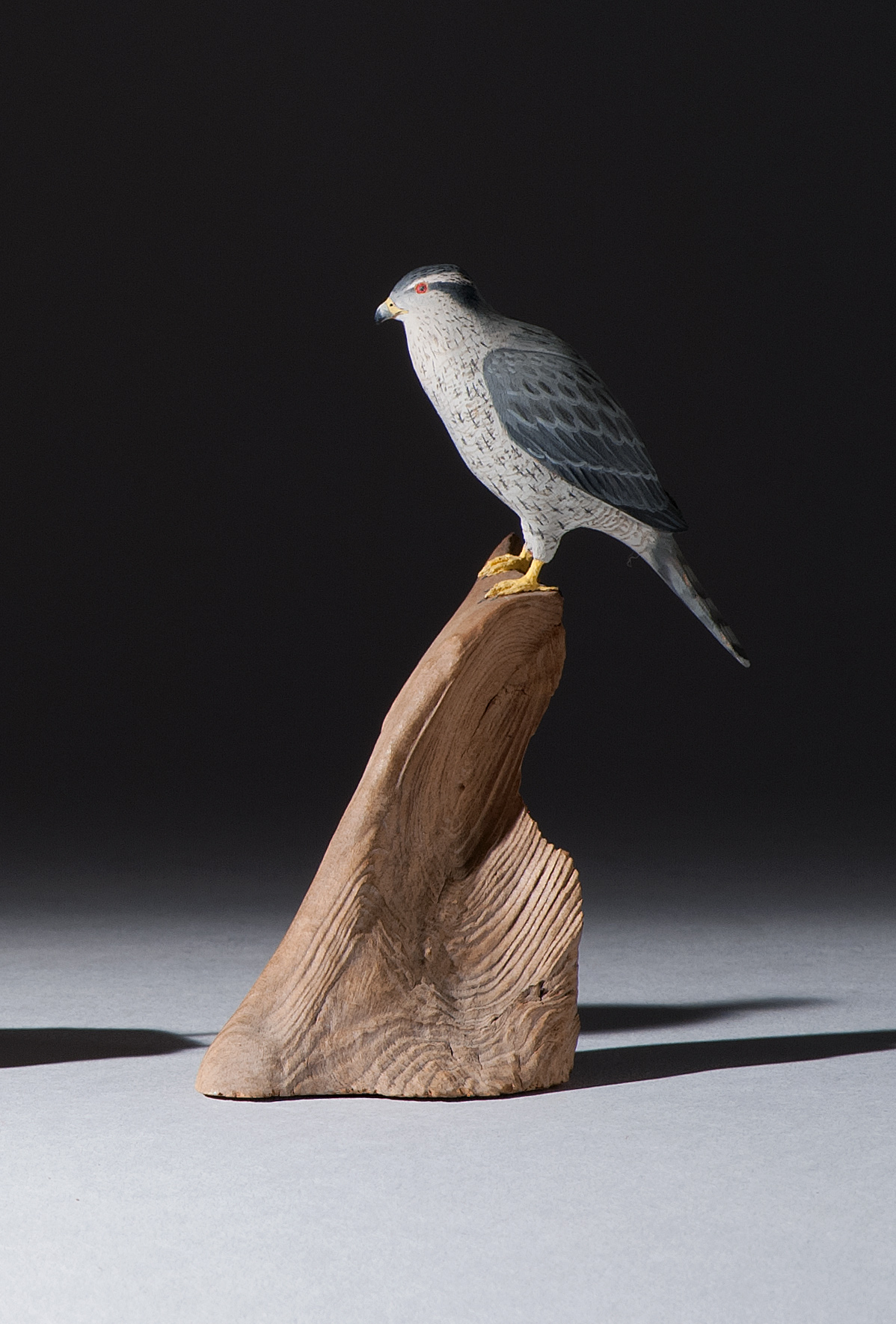 Appraisal: MINIATURE GOSHAWK By Harold Gibbs of Barrington Rhode Island Carved