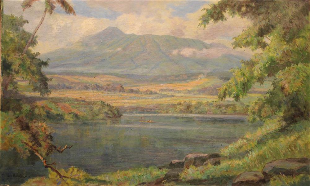 Appraisal: ERNEST DEZENTJE DUTCH - INDONESIAN LANDSCAPE Oil on canvas x