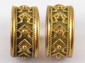 Appraisal: A pair of carat gold earrings approx cm x mm